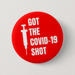 Chapa Redonda De 5 Cm Tiene La Silueta De La Aguja De 19 Disparos Rojo