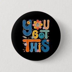 Chapa Redonda De 5 Cm Tienes este Test Day Rock the Test Teacher Testin