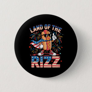 Chapa Redonda De 5 Cm Tierra de la Salchicha Caliente Rizz Divertida 4 d