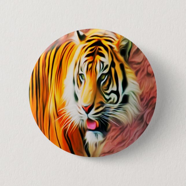 Chapa Redonda De 5 Cm Tigre (Anverso)