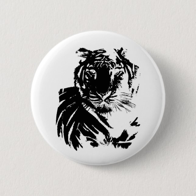 Chapa Redonda De 5 Cm Tigre (Anverso)