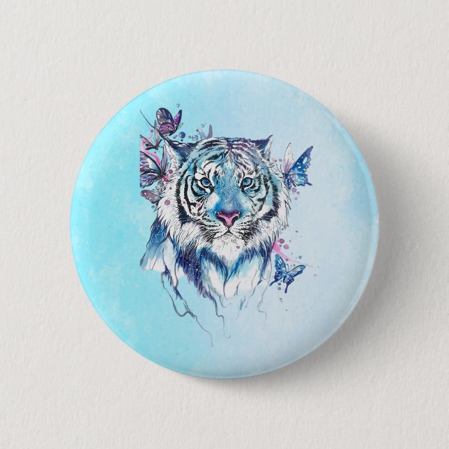 Chapa Redonda De 5 Cm Tigre (Anverso)