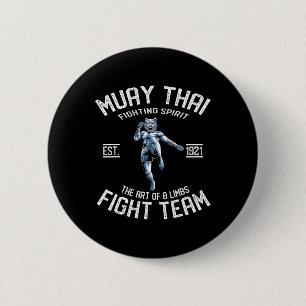 Chapa Redonda De 5 Cm Tigre de Muay Thai - Regalo de boxeo tailandés y k