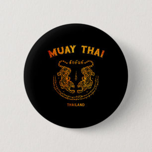 Chapa Redonda De 5 Cm Tigre de Muay Thai Sak Yant Tatuaje Kickboxing Tai