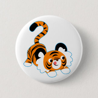 Chapa Redonda De 5 Cm Tigre Personalizado Cuto Listo Para Reproducir El