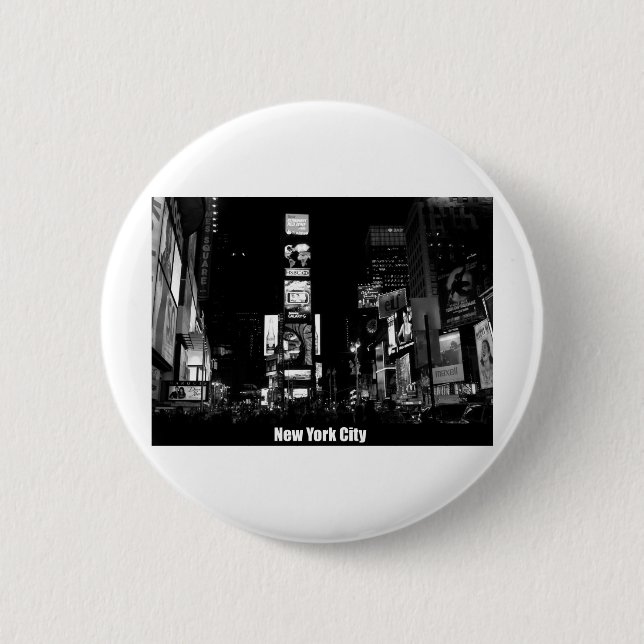 Chapa Redonda De 5 Cm Times Square-Nueva York (Anverso)