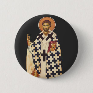 Chapa Redonda De 5 Cm Timothy, el primer obispo cristiano de los efes