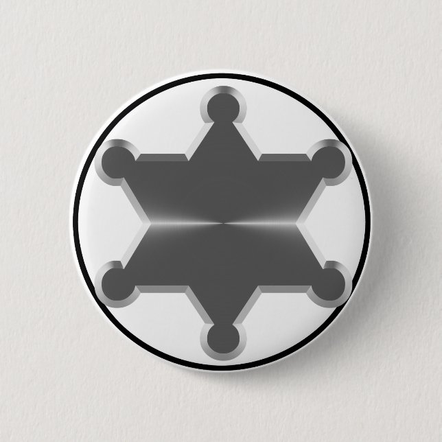 Chapa Redonda De 5 Cm Tin Star Sheriff (Anverso)