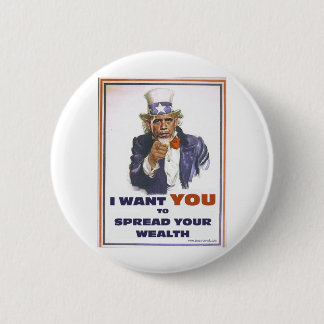 CHAPA REDONDA DE 5 CM TÍO BARACK WANTS YOU TO SEPARÓ LA RIQUEZA