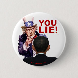 Chapa Redonda De 5 Cm Tío Sam You Lie