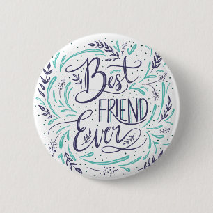 Chapa Redonda De 5 Cm Tipografía Chic de Mejor Amigo Siempre a Mano