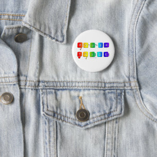 Chapa Redonda De 5 Cm Tipografía queer pop de SlipperyJoe comercio duro