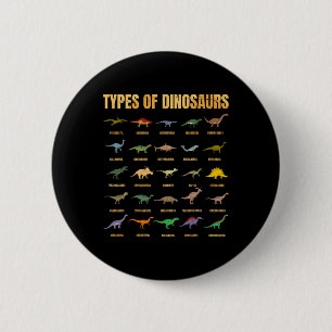 Chapa Redonda De 5 Cm Tipos De Dinosaurios - Identificación Del Dino - D