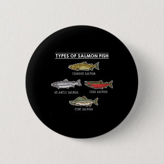 Chapa Redonda De 5 Cm Tipos de salmón para la pesca de salmón