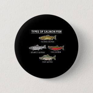 Chapa Redonda De 5 Cm Tipos de salmón para la pesca de salmón