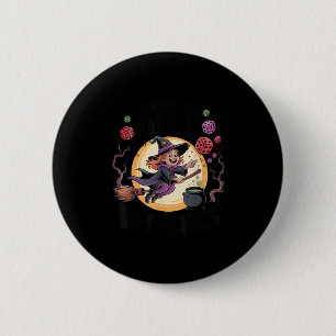Chapa Redonda De 5 Cm Tirar las brujas de los dados Halloween Bunco Dice
