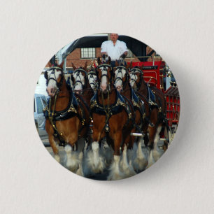 Chapa Redonda De 5 Cm Tirón de caballo de Clydesdale 6