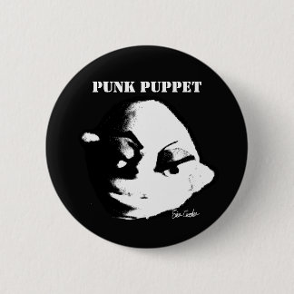 Chapa Redonda De 5 Cm Títere Punk (diseño de Erica Crooks)