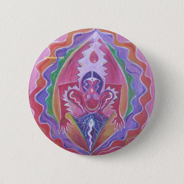 Chapa Redonda De 5 Cm Tlazolteotl - Button (Anverso)
