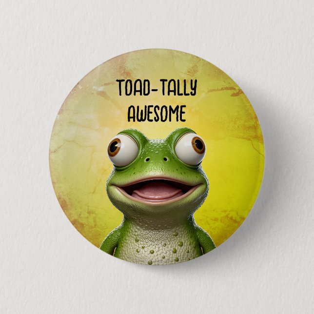 Chapa Redonda De 5 Cm ToadTally Awesome (Anverso)