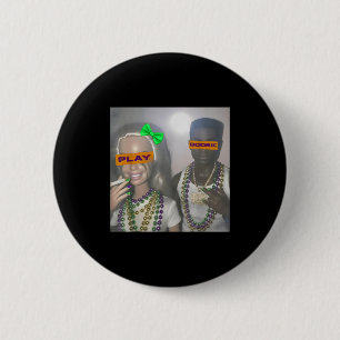 Chapa Redonda De 5 Cm Toca algunas cuentas de Mardi Gras de Boosie Nueva
