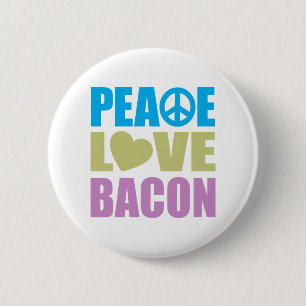 Chapa Redonda De 5 Cm Tocino del amor de la paz