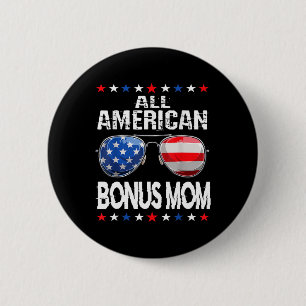 Chapa Redonda De 5 Cm Toda La Familia Americana Bonus Mom 4 De Julio Sun