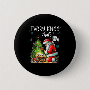 Chapa Redonda De 5 Cm Toda Rodilla Se Doblará Funny Santa Niño Jesús Aga