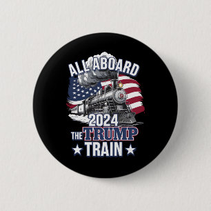 Chapa Redonda De 5 Cm Todo a bordo del tren Trump Trump 2024: Estados Un