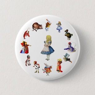 CHAPA REDONDA DE 5 CM TODO ALREDEDOR DE ALICE EN WONDERLAND
