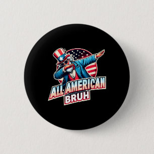 Chapa Redonda De 5 Cm Todo Americano Hermano Americano Bandera De Estado