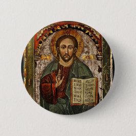 Chapa Redonda De 5 Cm Todo Cristo poderoso - Pantokrador de cristus