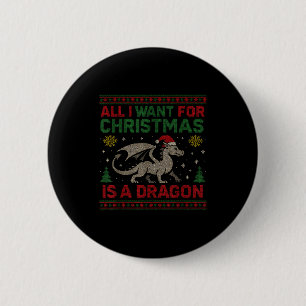 Chapa Redonda De 5 Cm Todo lo que quiero para Navidad es un dragón y lib