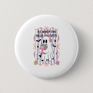 Chapa Redonda De 5 Cm Todo Reservado Para Halloween Teacher Ghost