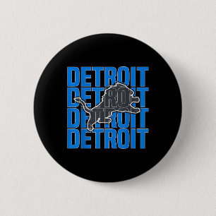Chapa Redonda De 5 Cm Todo temple - Detroit Frio León Retro Amantes Detr