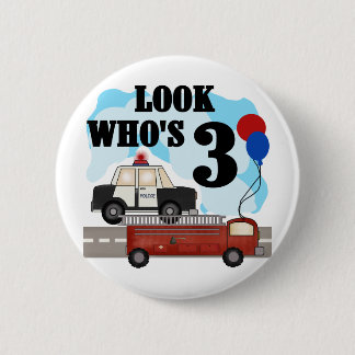 Chapa Redonda De 5 Cm Todos los días Héroes 3er cumpleaños camisetas y r