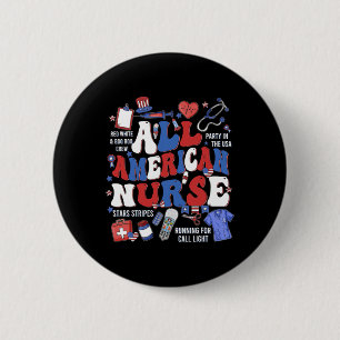 Chapa Redonda De 5 Cm Todos los norteamericanos conmemoran el día de la
