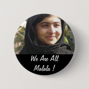 Chapa Redonda De 5 Cm ¡Todos Somos Malala!