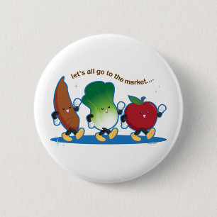 Chapa Redonda De 5 Cm Todos vayamos al mercado