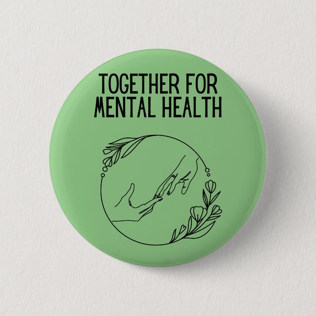 Chapa Redonda De 5 Cm Together For Mental Health (Anverso)