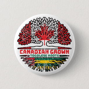 Chapa Redonda De 5 Cm Togo Togo Togo: Bandera de raíces de árbol canadie