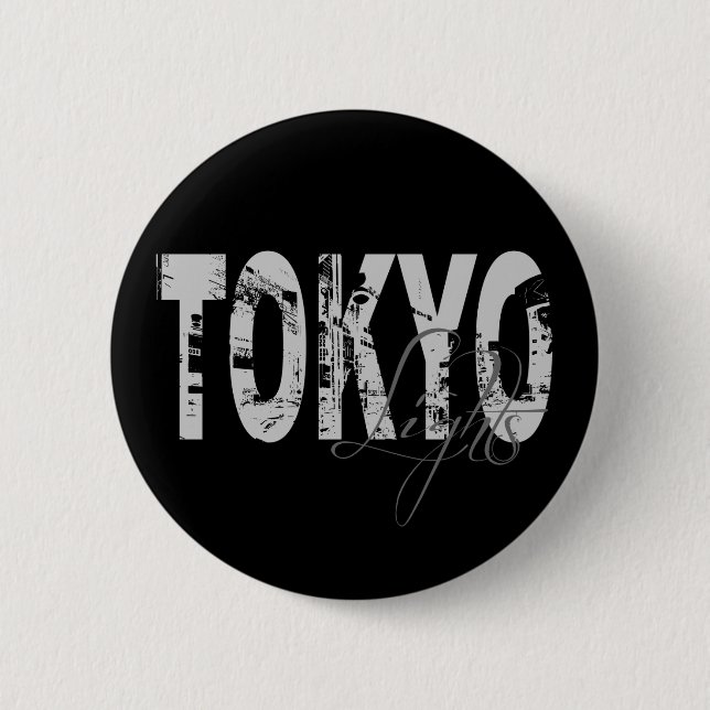 Chapa Redonda De 5 Cm Tokyo Lights (Anverso)