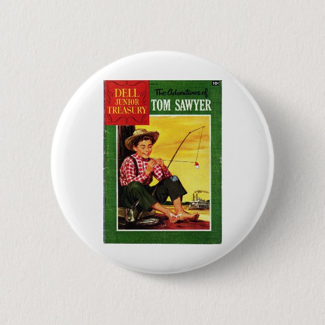 Chapa Redonda De 5 Cm Tom Sawyer - Historietas retro - Fantasía - Cómic  (Anverso)