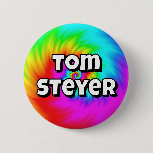 Chapa Redonda De 5 Cm Tom Steyer (puedes cambiar las palabras)