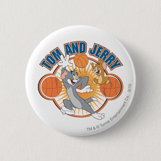 Chapa Redonda De 5 Cm Tom y Jerry Basketball 4 (Anverso)