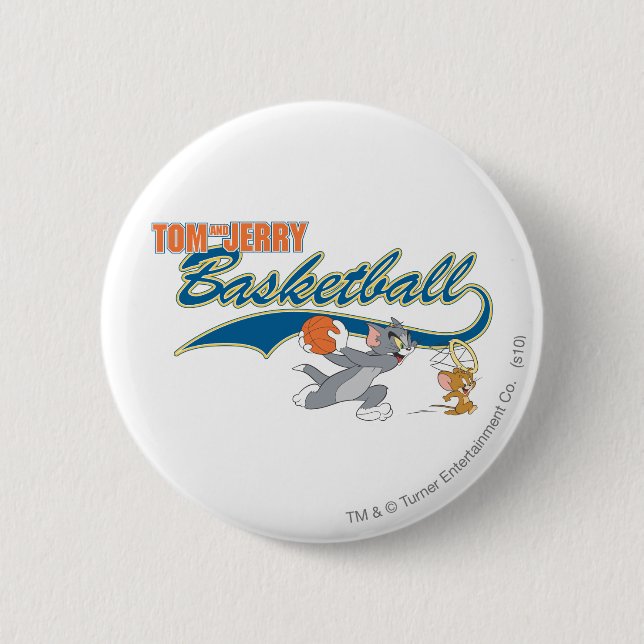 Chapa Redonda De 5 Cm Tom y Jerry Basketball 5 (Anverso)