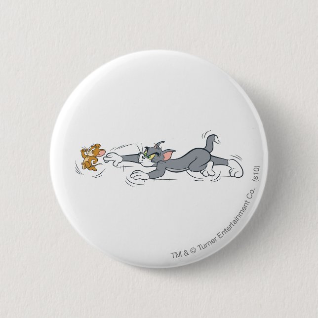 Chapa Redonda De 5 Cm Tom y Jerry Chase (Anverso)