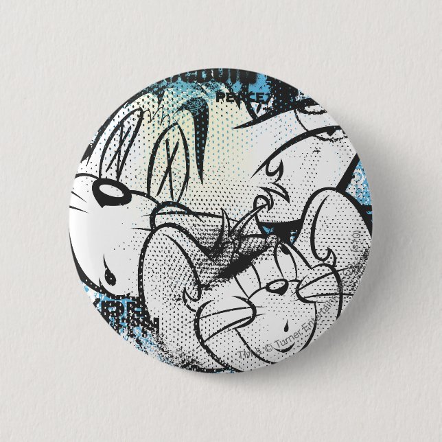 Chapa Redonda De 5 Cm Tom y Jerry Grimey (Anverso)