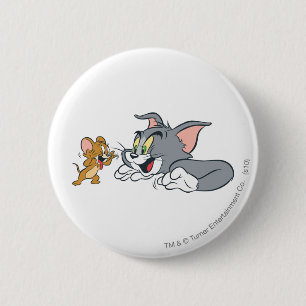 Chapa Redonda De 5 Cm Tom y Jerry hace caras