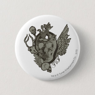 Chapa Redonda De 5 Cm Tom y Jerry Skull